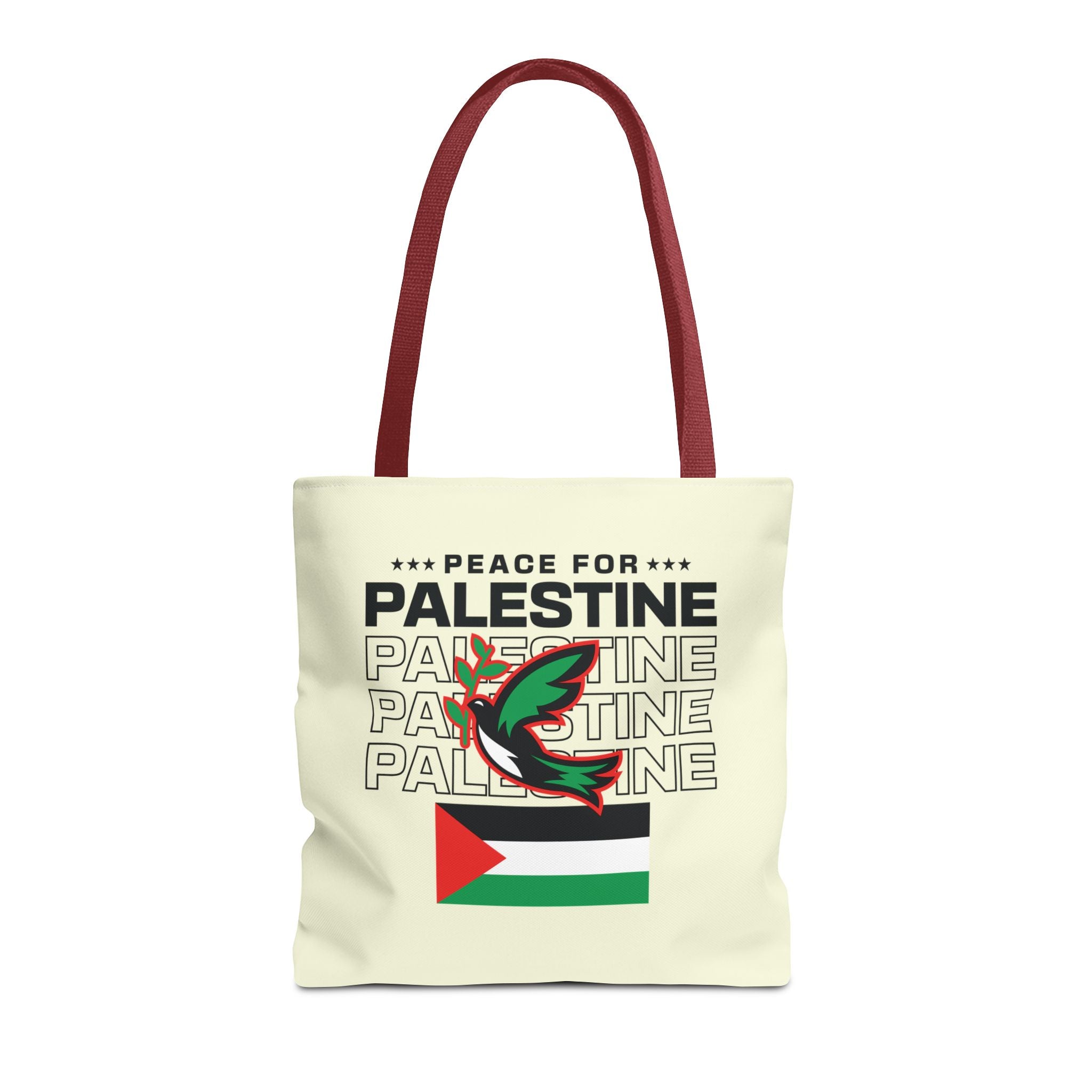 Peace for Palestine Tote Bag - 16’’ × / Red - Bags