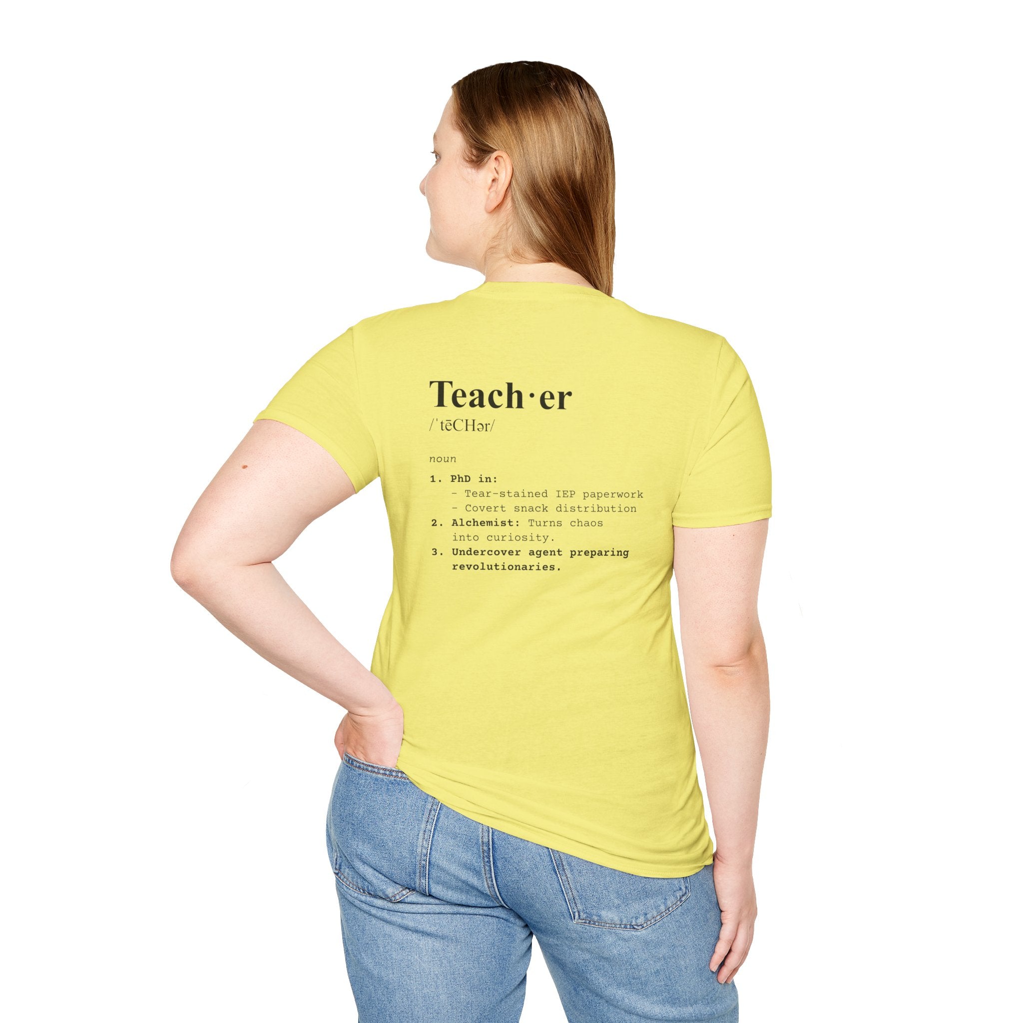 Teacher Definition T-Shirt (V5 - Back Print) - T-Shirt