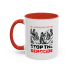 Stop the Genocide Accent Coffee Mug - 11oz / Red