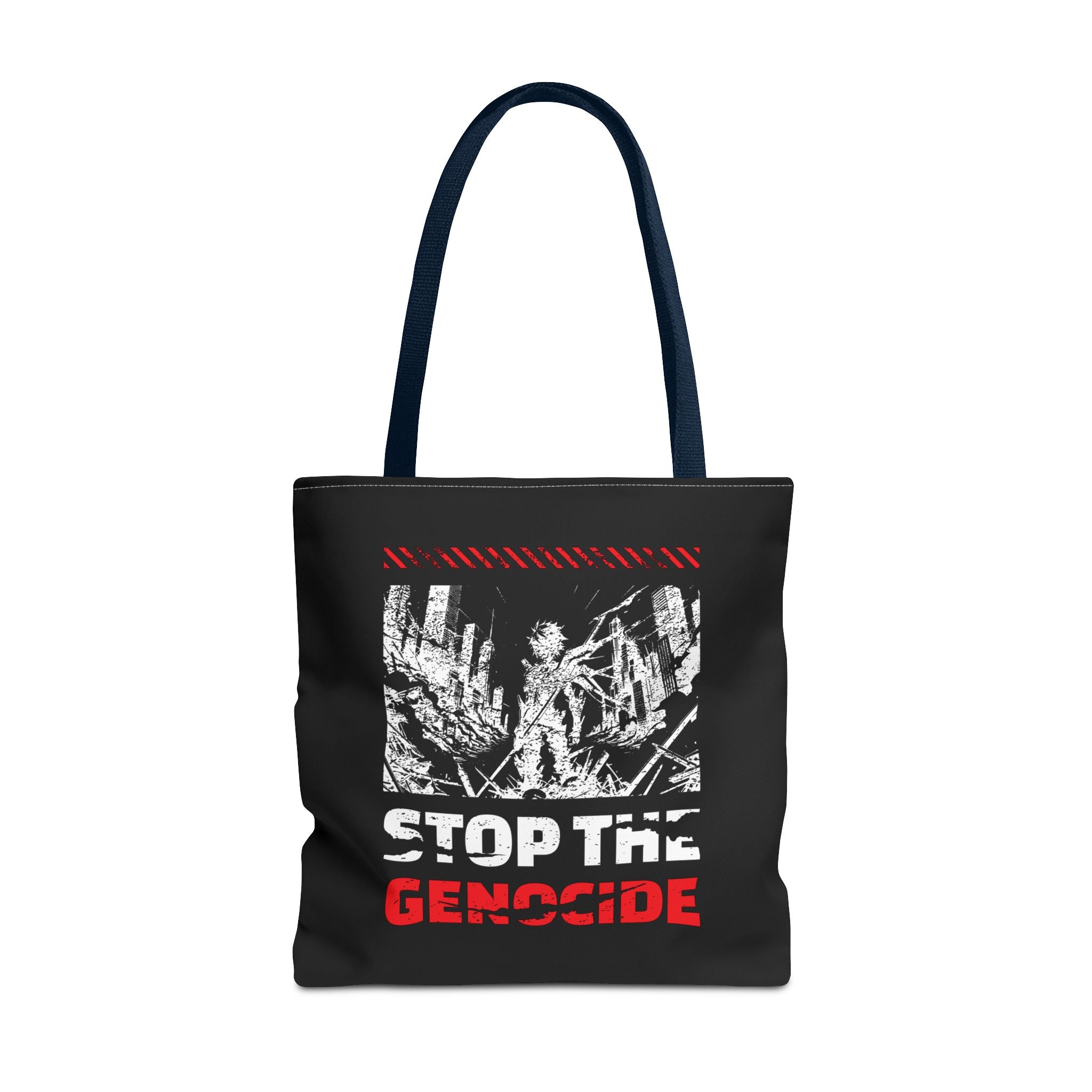 Stop the Genocide Tote Bag - 18’’ × / Navy - Bags
