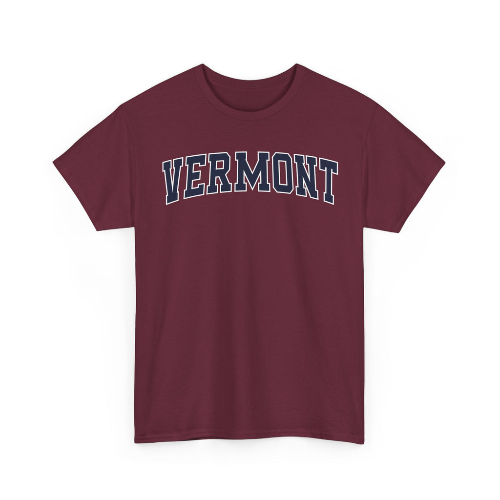 Vermont Vintage Varsity Unisex T-shirt - Maroon / S - T-Shirt