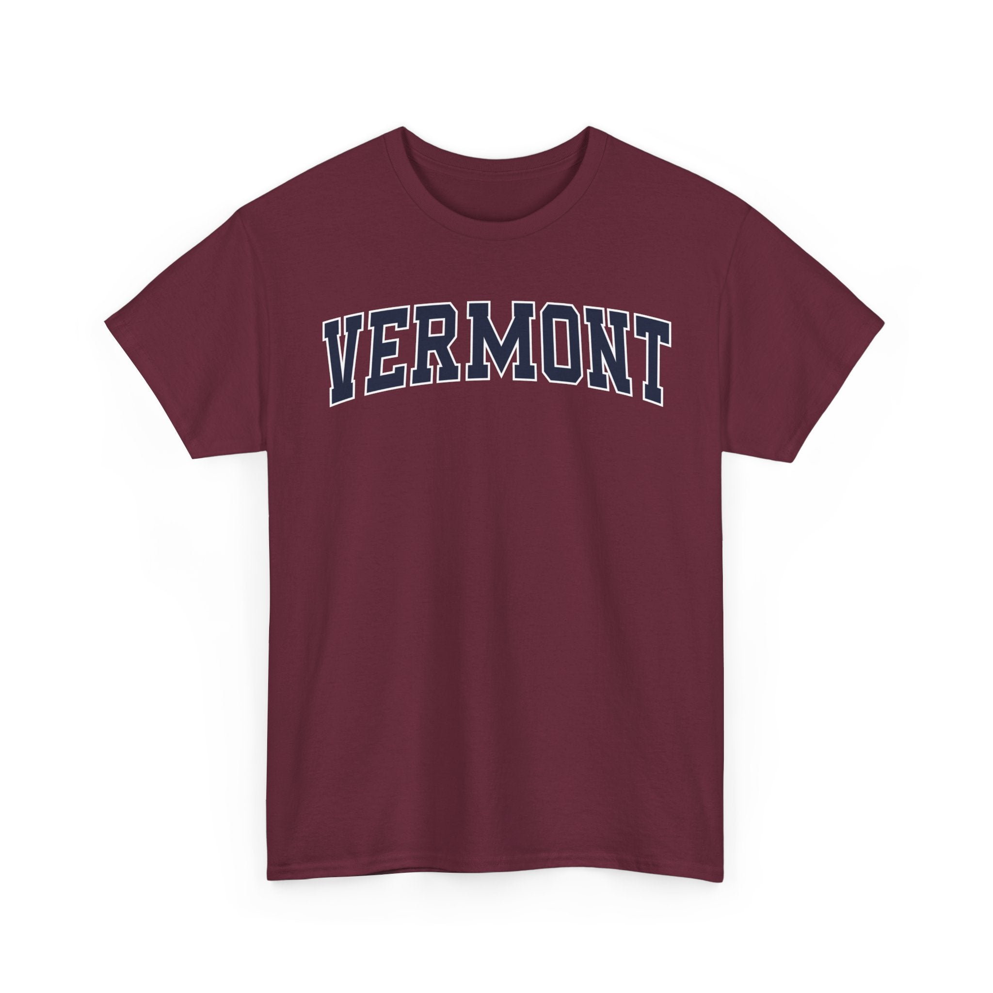 Vermont Vintage Varsity Unisex T-shirt - Maroon / S - T-Shirt