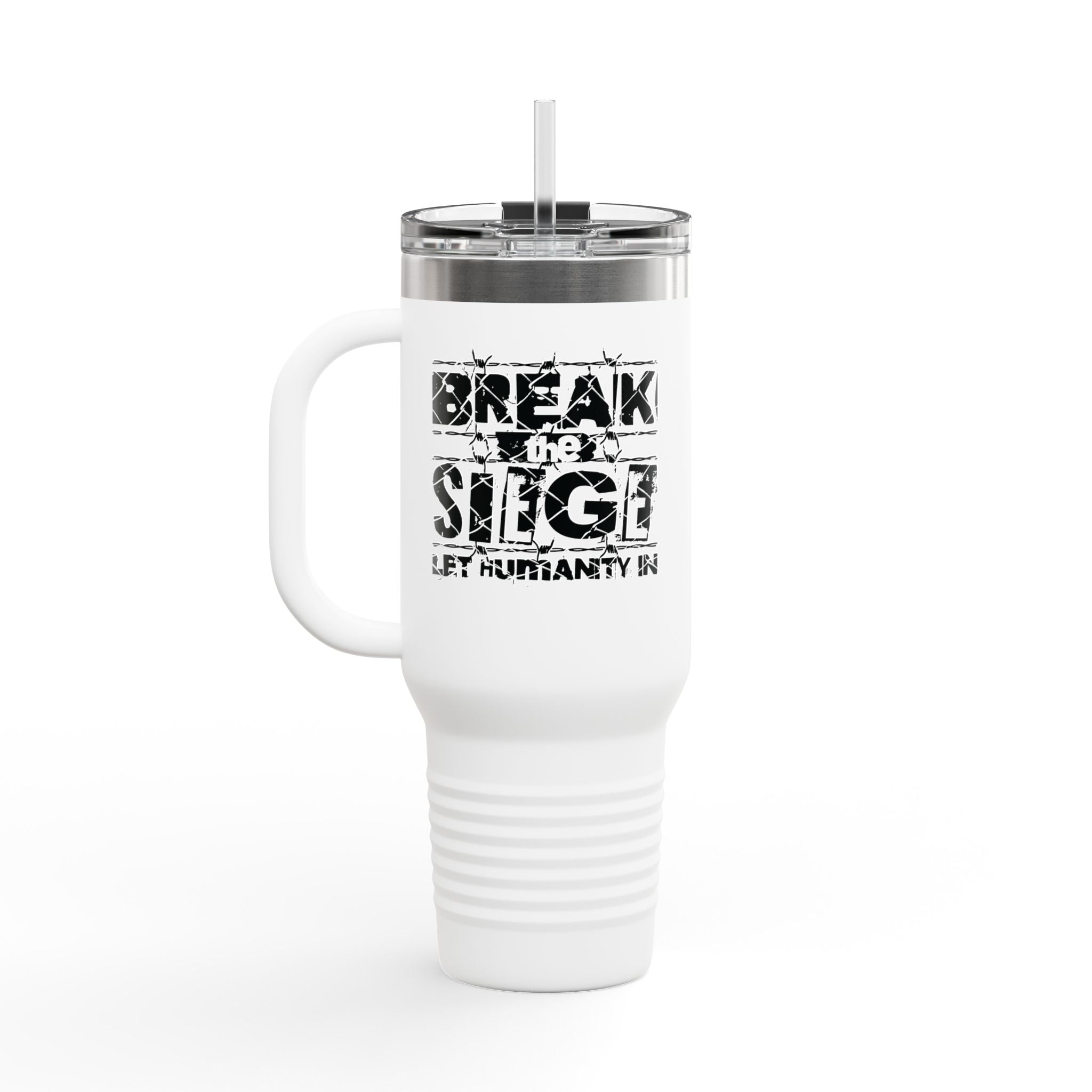 Break the Siege Insulated Travel Mug - 40oz / White