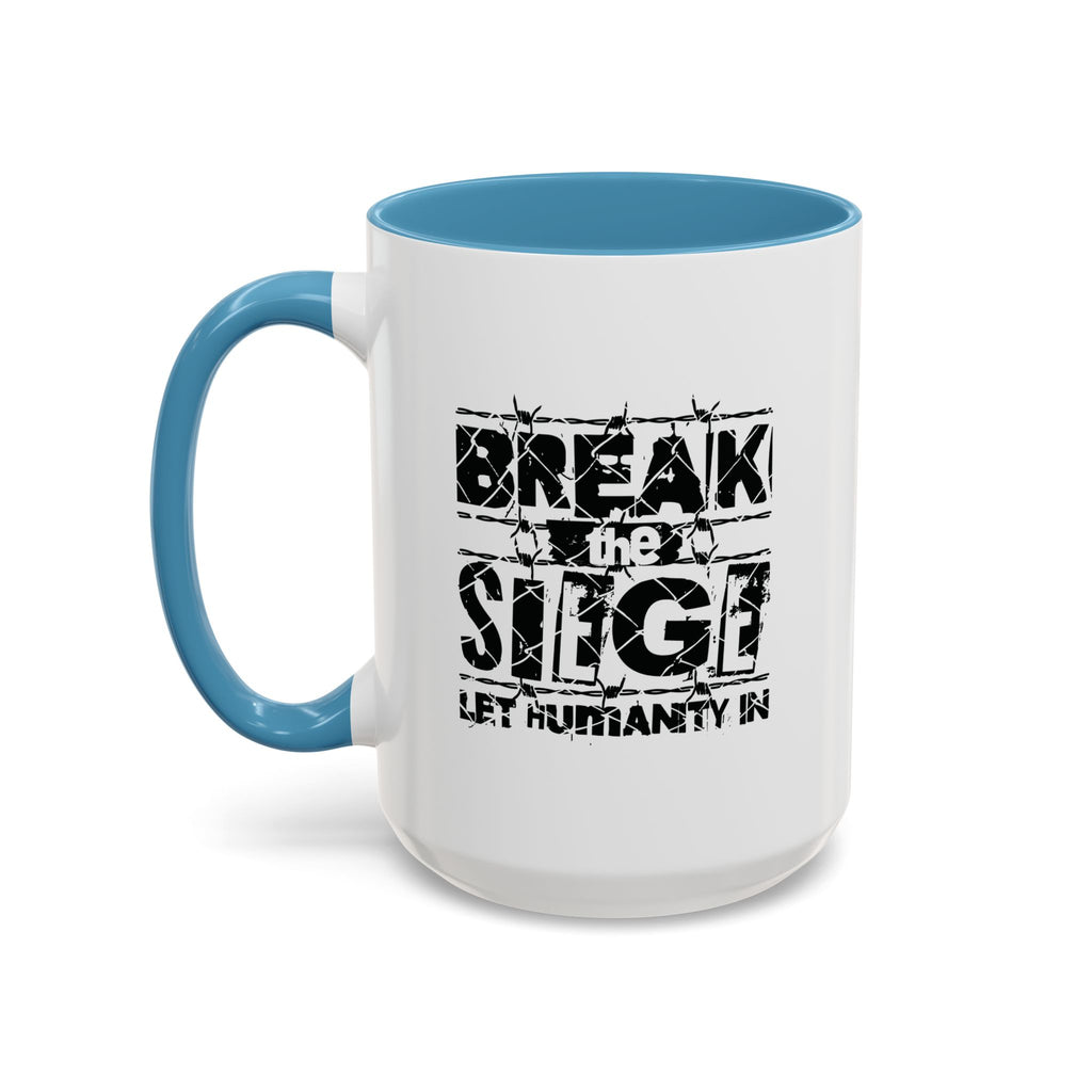 Break the Siege Accent Coffee Mug - 15oz / Light Blue