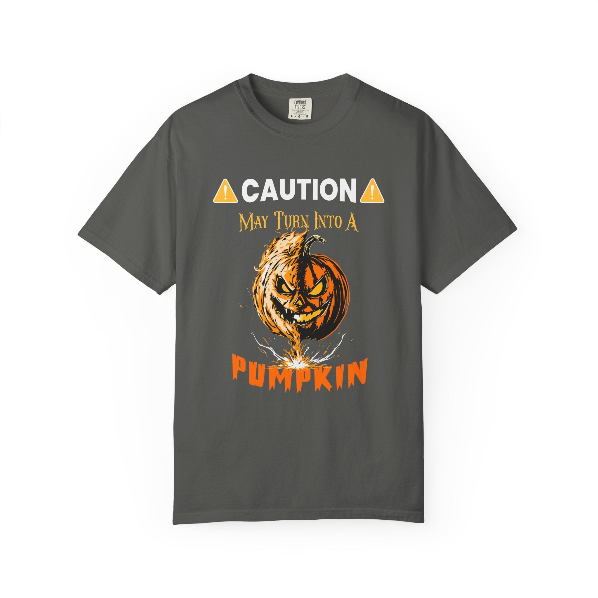 ⚠️ Caution: May Turn Into a Pumpkin T-Shirt - Pepper / S - T-Shirt