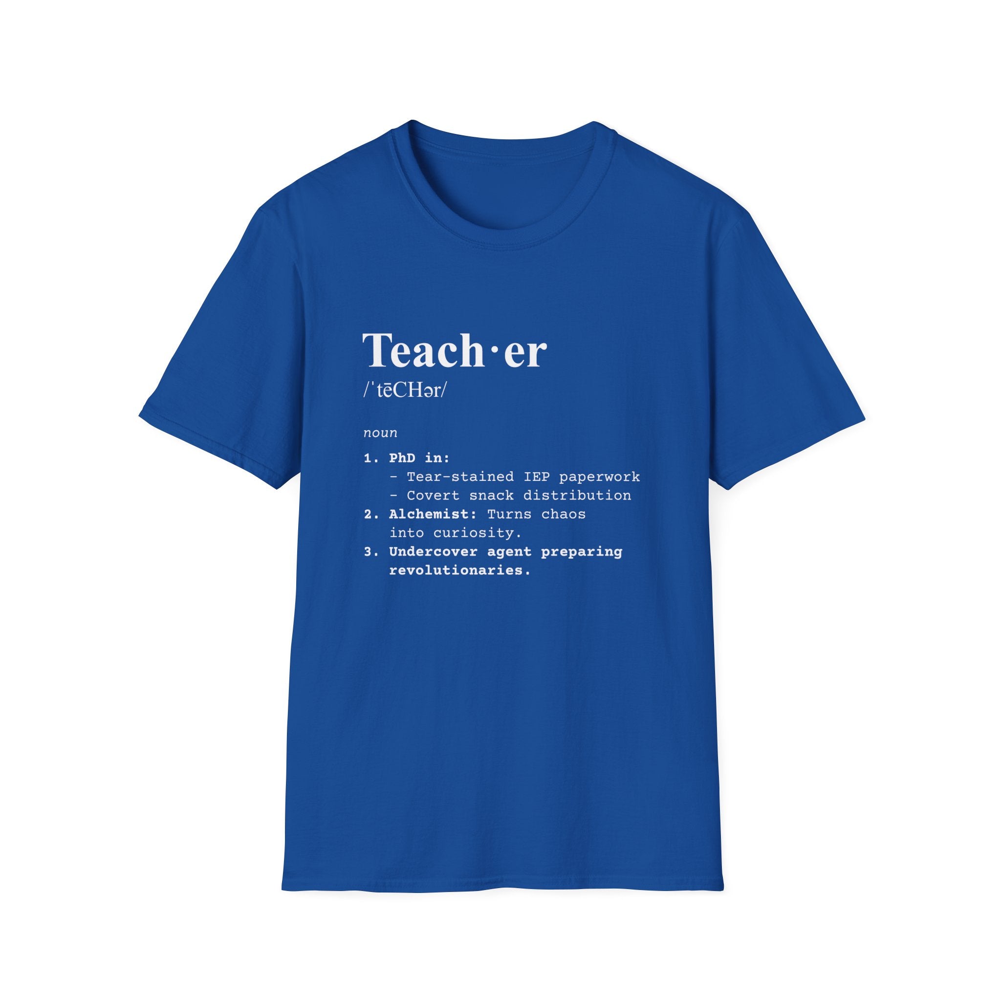 Teacher Definition T-Shirt (V5) - Royal / S - T-Shirt