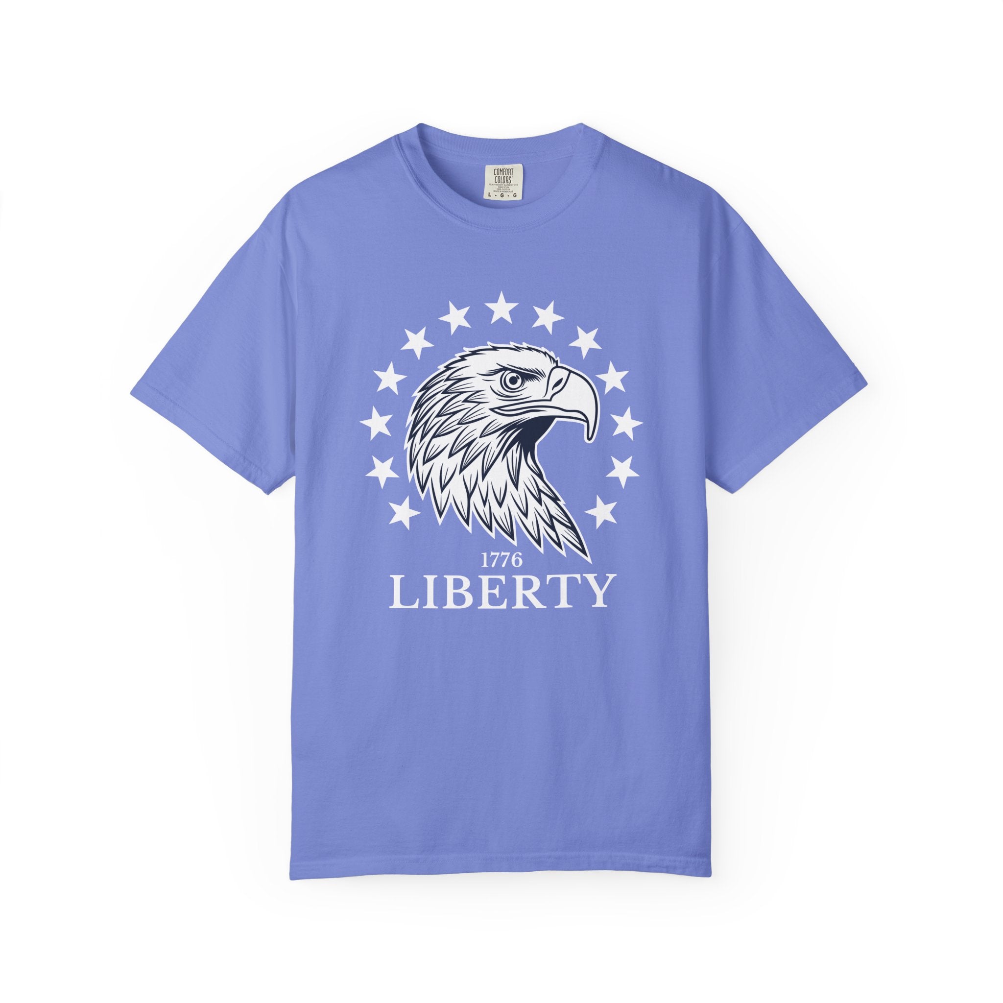 Liberty Graphic Eagle T-Shirt - Flo Blue / S