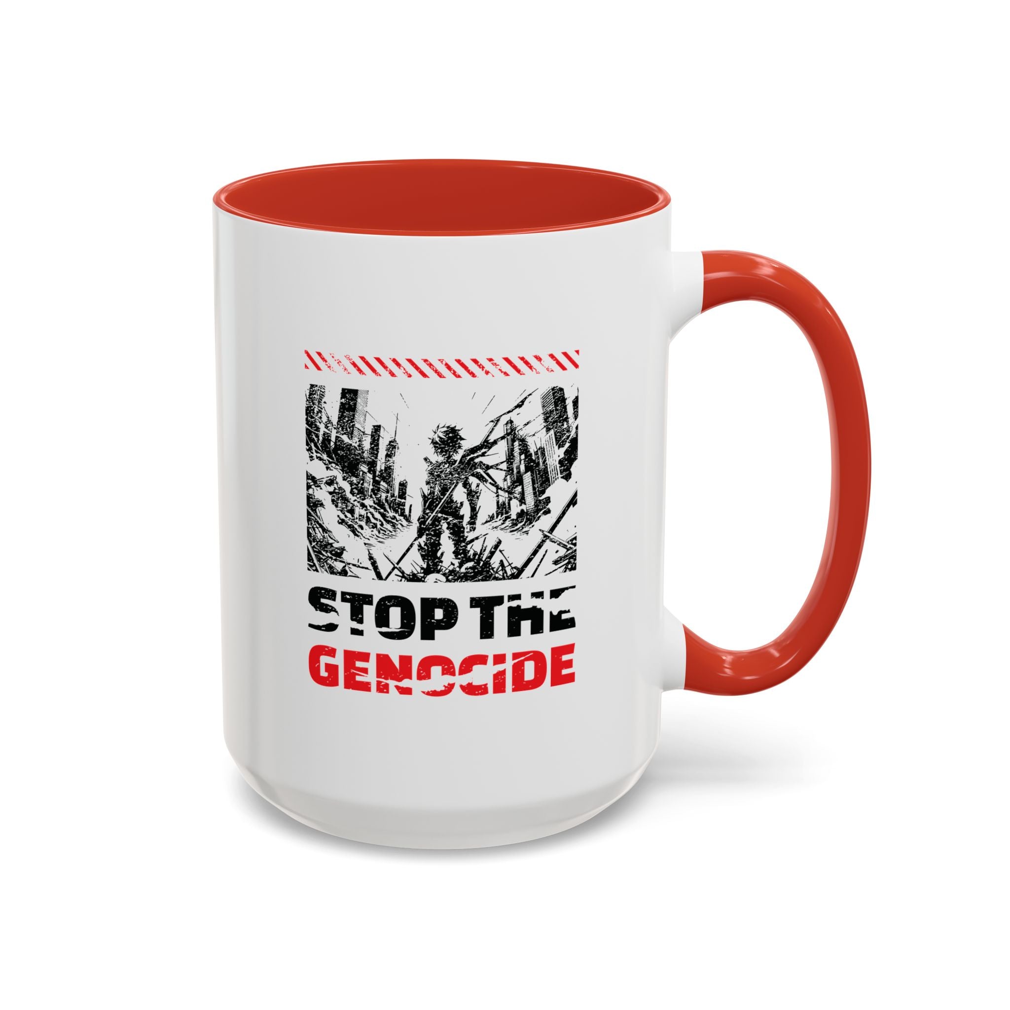 Stop the Genocide Accent Coffee Mug
