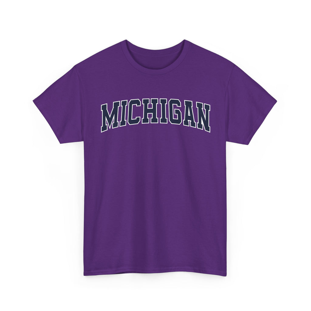 Michigan Vintage Varsity Unisex T-shirt - Purple / S - T-Shirt