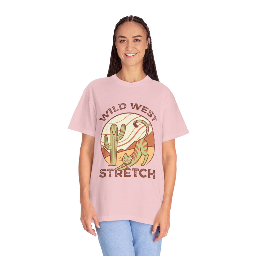 Cat Cowboy Yoga T-Shirt | Wild West Adventure Graphic Tee