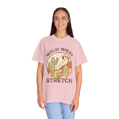 Cat Cowboy Yoga T-Shirt | Wild West Adventure Graphic Tee