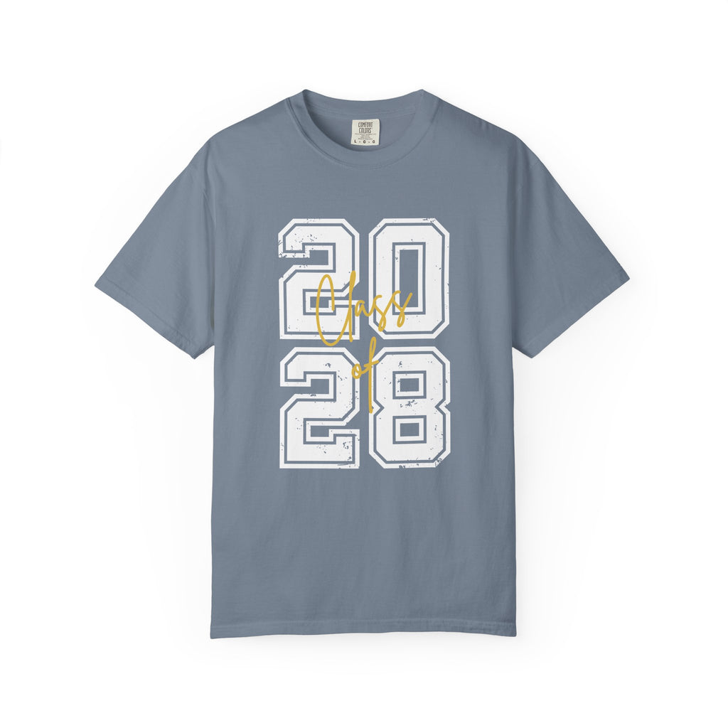 Graduation Unisex T-Shirt 2028 Customizable College Tee High School Graduation Gift Trendy Casual Wear - Blue Jean / S