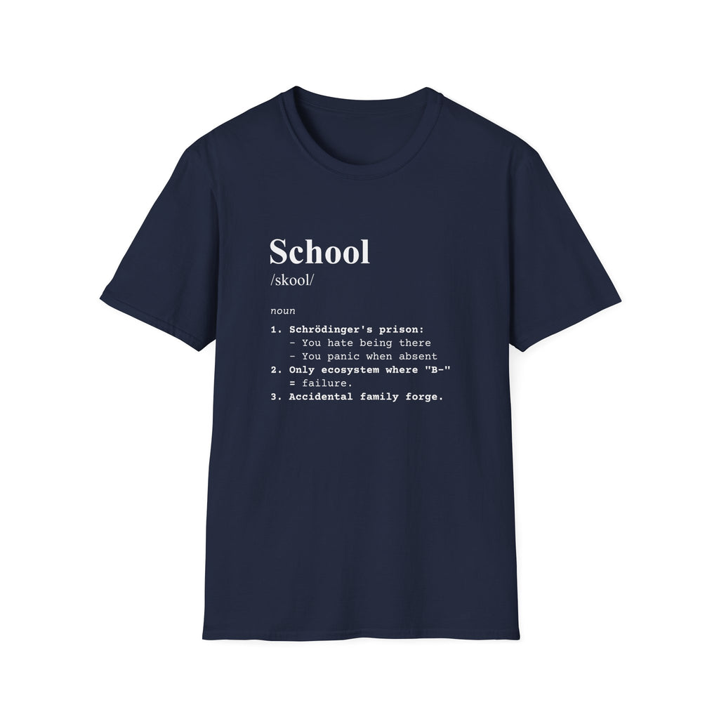 School Definition T-Shirt (V5) - Navy / S - T-Shirt
