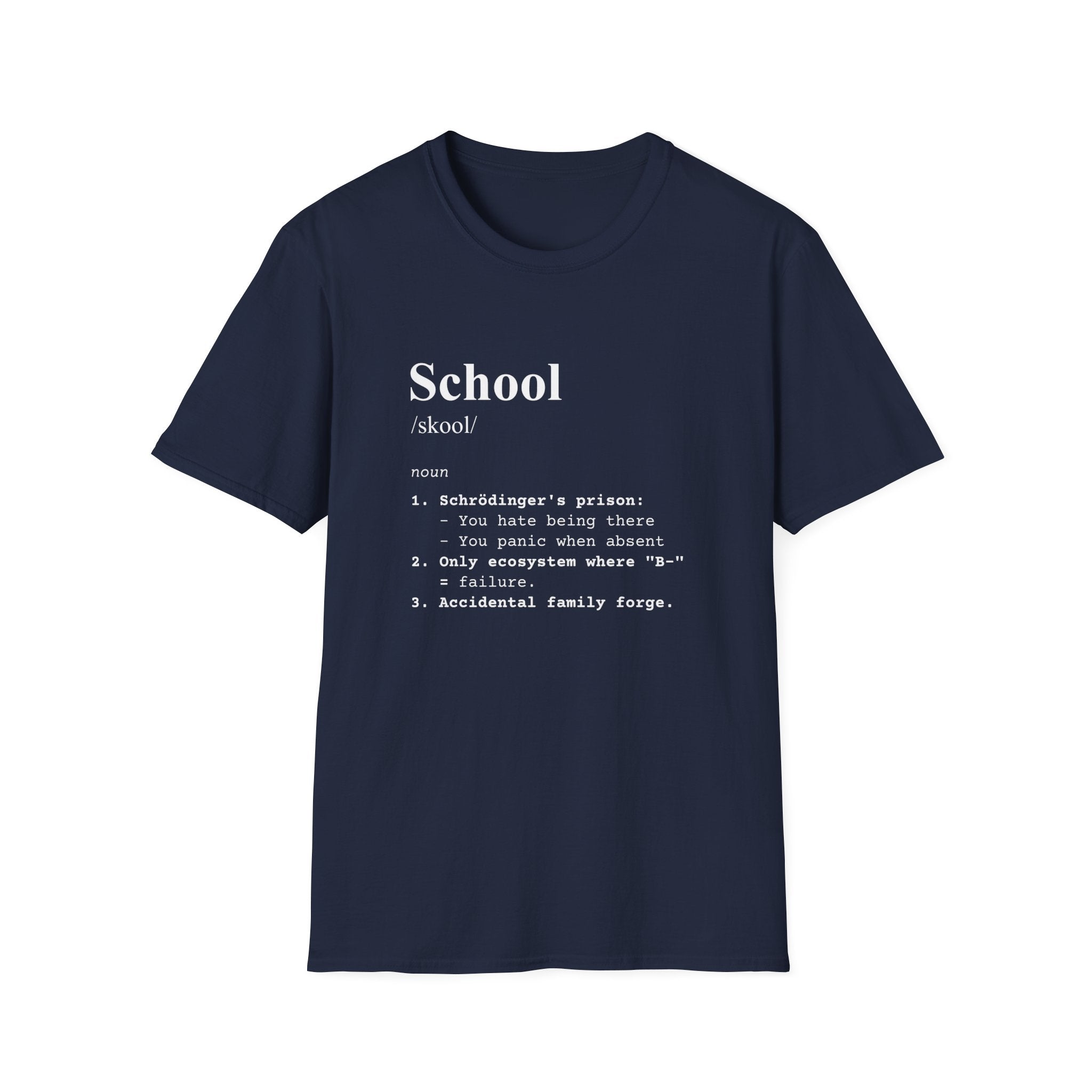 School Definition T-Shirt (V5) - Navy / S - T-Shirt