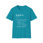 Teacher Definition T-Shirt (V4) - Tropical Blue / S - T-Shirt