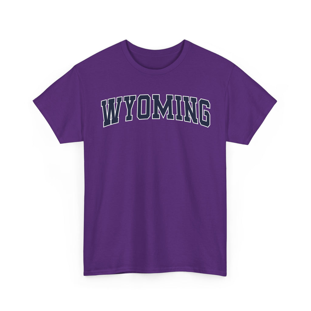 Wyoming Vintage Varsity T-shirt - Purple / S - T-Shirt