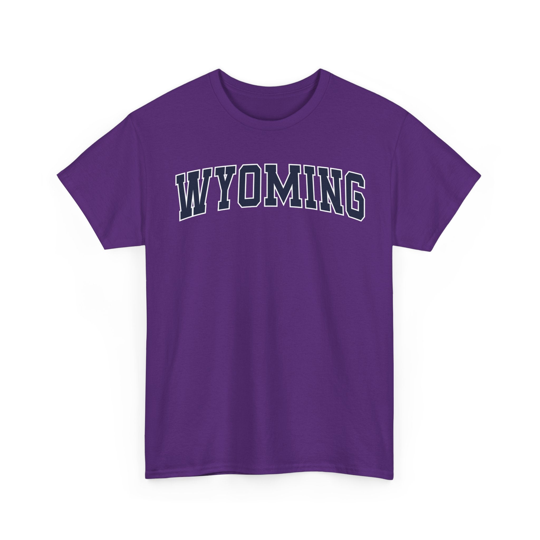 Wyoming Vintage Varsity T-shirt - Purple / S - T-Shirt