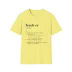 Teacher Definition T-Shirt (V2) - Cornsilk / S - T-Shirt