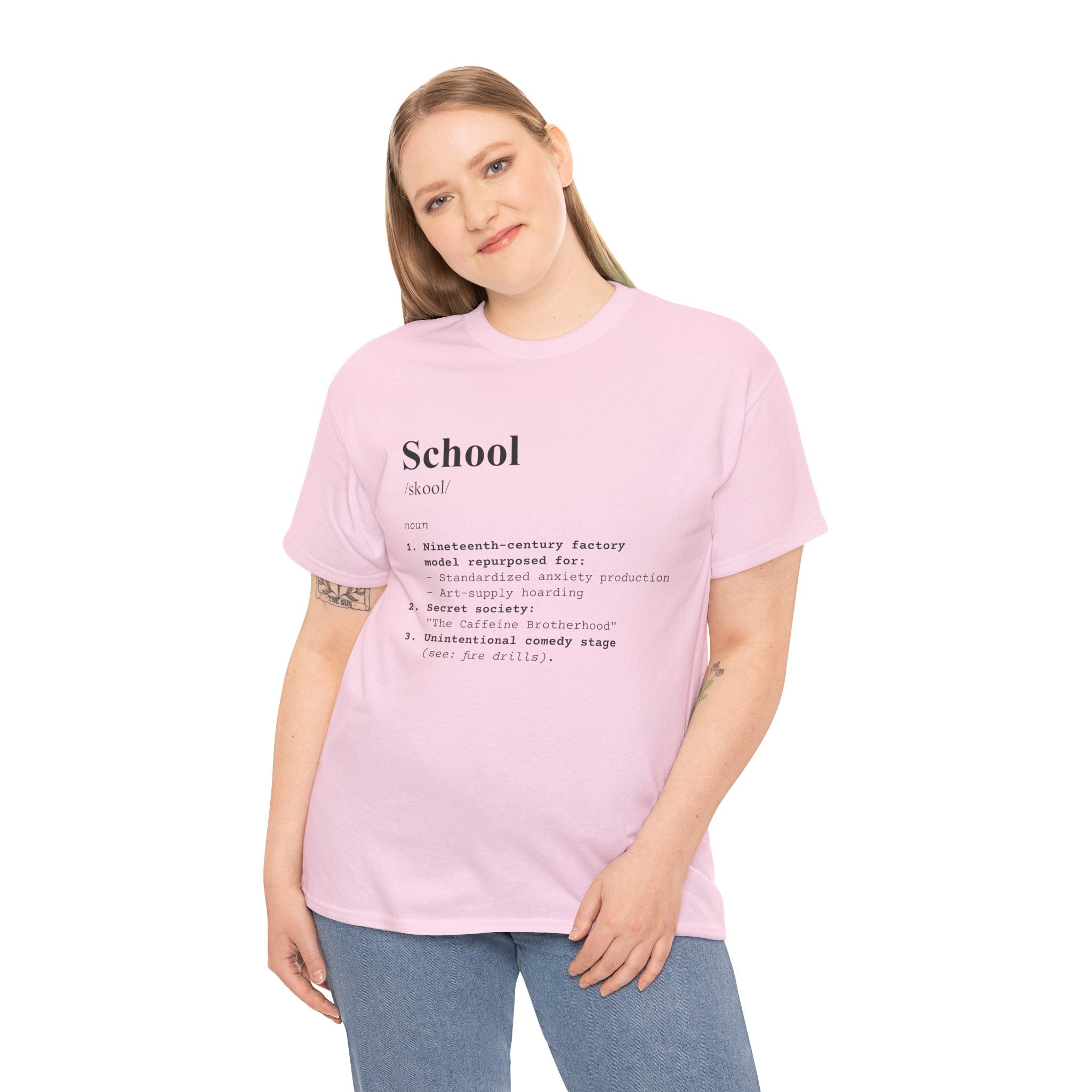 School Definition Unisex Tee Perfect for Students Teachers Casual Wear Back to School Birthday Gifts Graduation