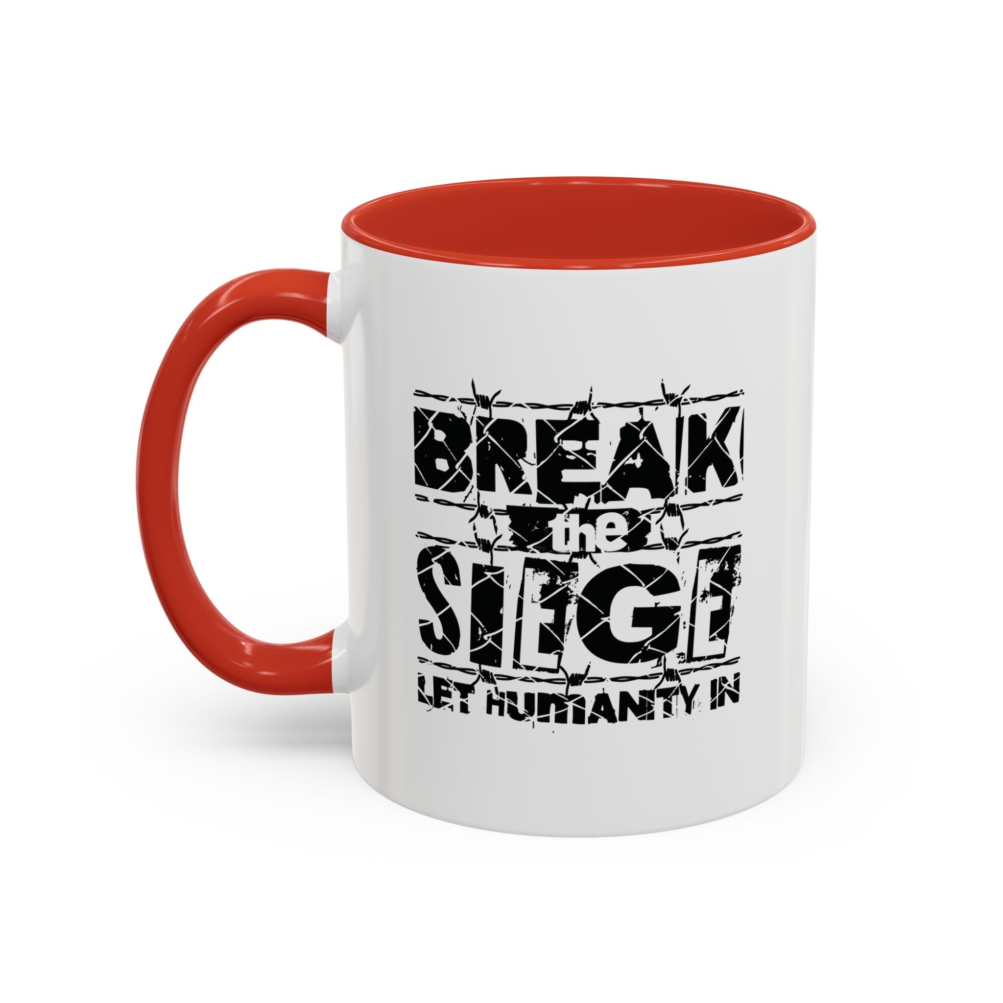 Break the Siege Accent Coffee Mug - 11oz / Red