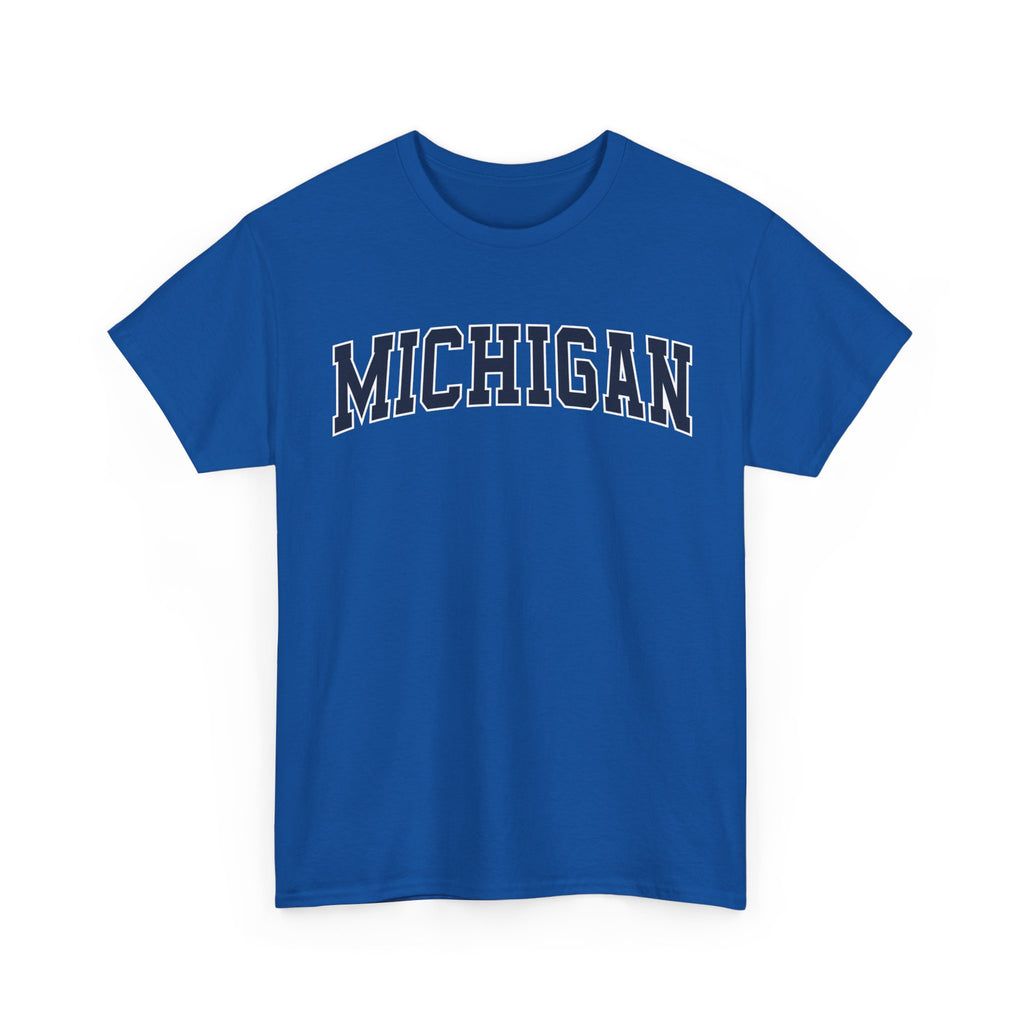 Michigan Vintage Varsity Unisex T-shirt - Royal / S - T-Shirt