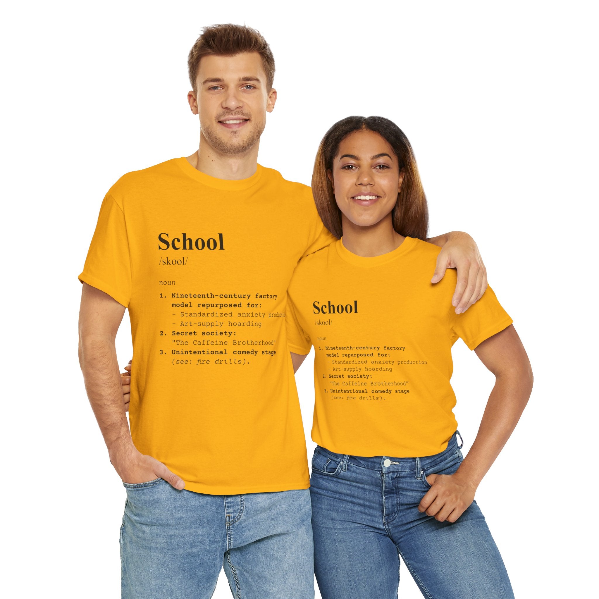 School Definition Unisex Tee Perfect for Students Teachers Casual Wear Back to School Birthday Gifts Graduation