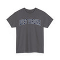 Gray t-shirt with 'West Virginia' text on a white background