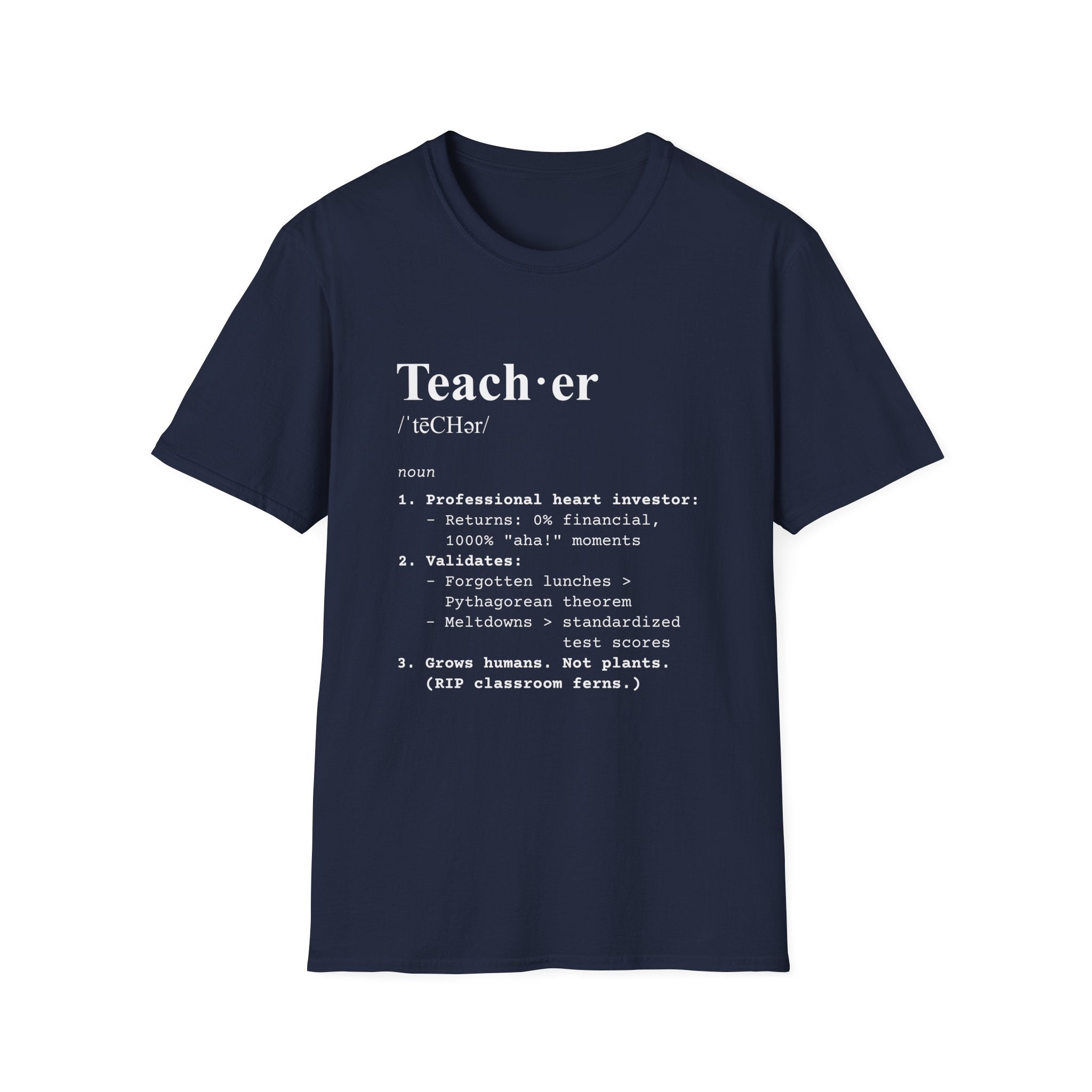 Teacher Definition T-Shirt (V4) - Navy / S - T-Shirt