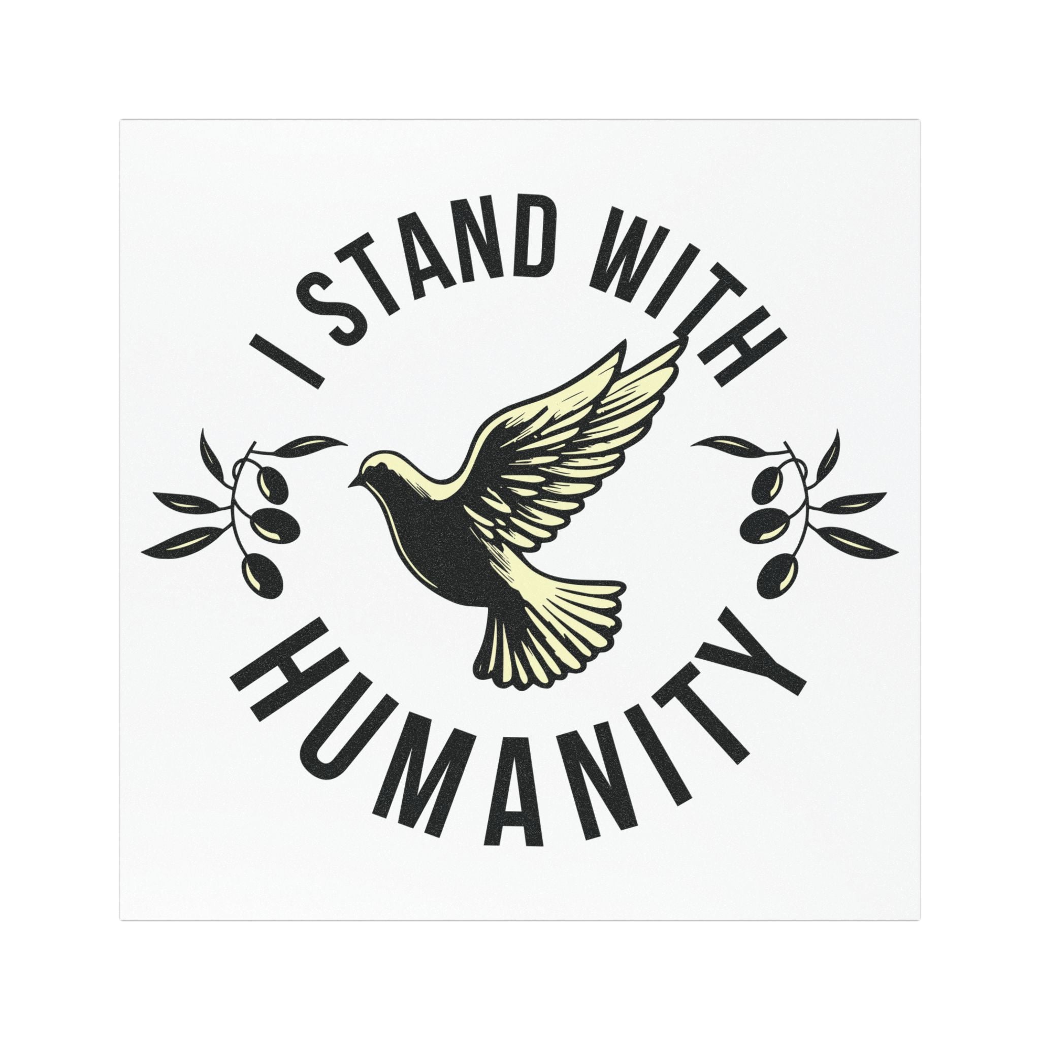 I Stand with Humanity Car Magnets - 5’’ × / Rectangle / 1 pc - Home Decor