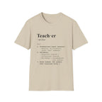 Teacher Definition T-Shirt (V4) - Sand / S - T-Shirt