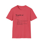 Teacher Definition T-Shirt (V5) - Heather Red / S - T-Shirt