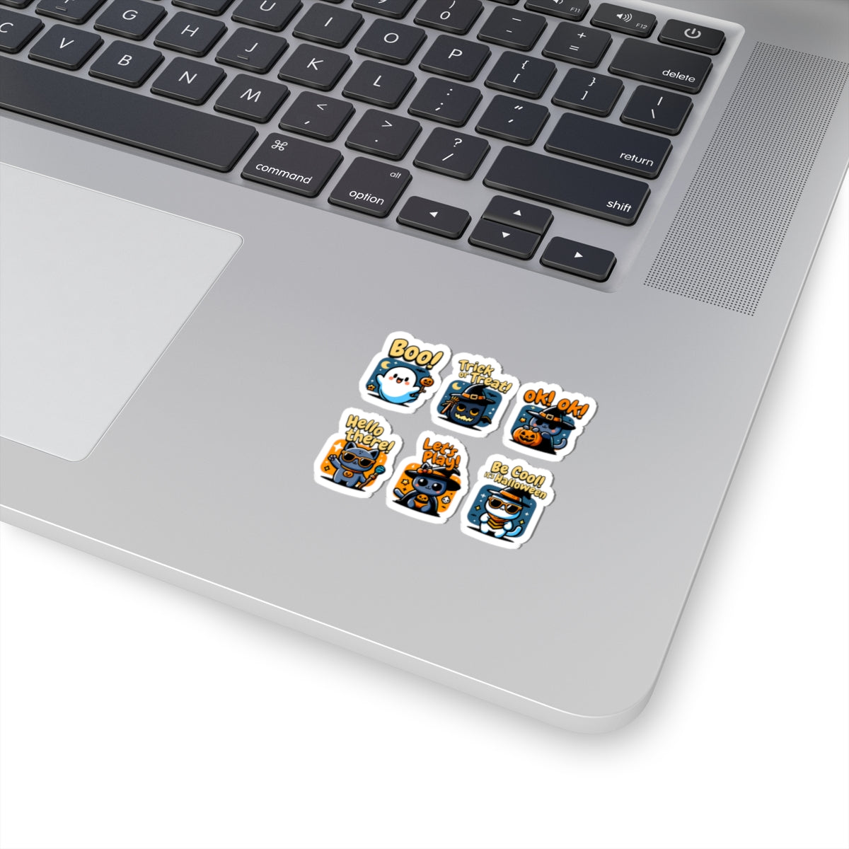 Cute Halloween Cat Stickers - Kiss-Cut Vinyl Decals for Laptops Water Bottles & Journals (Waterproof Glossy) - Paper