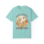 Cat Cowboy Yoga T-Shirt | Wild West Adventure Graphic Tee - Chalky Mint / S