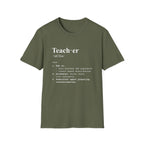 Teacher Definition T-Shirt (V5) - Military Green / S - T-Shirt