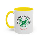 Free Palestine Accent Coffee Mug - 11oz / Yellow