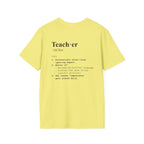 Teacher Definition T-Shirt (V3 - Back Print) - Cornsilk / S - T-Shirt