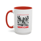 Stop the Genocide Accent Coffee Mug - 15oz / Red