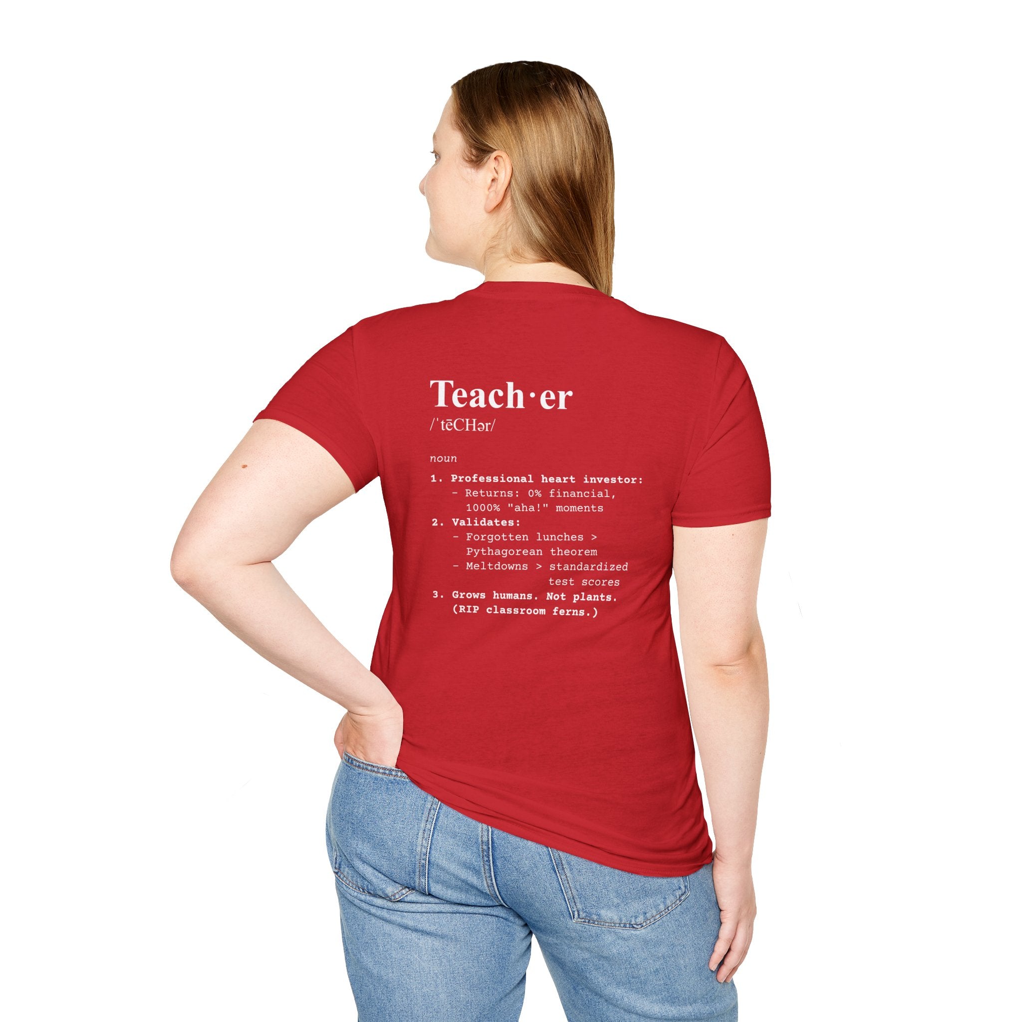 Teacher Definition T-Shirt (V4 - Back Print) - T-Shirt