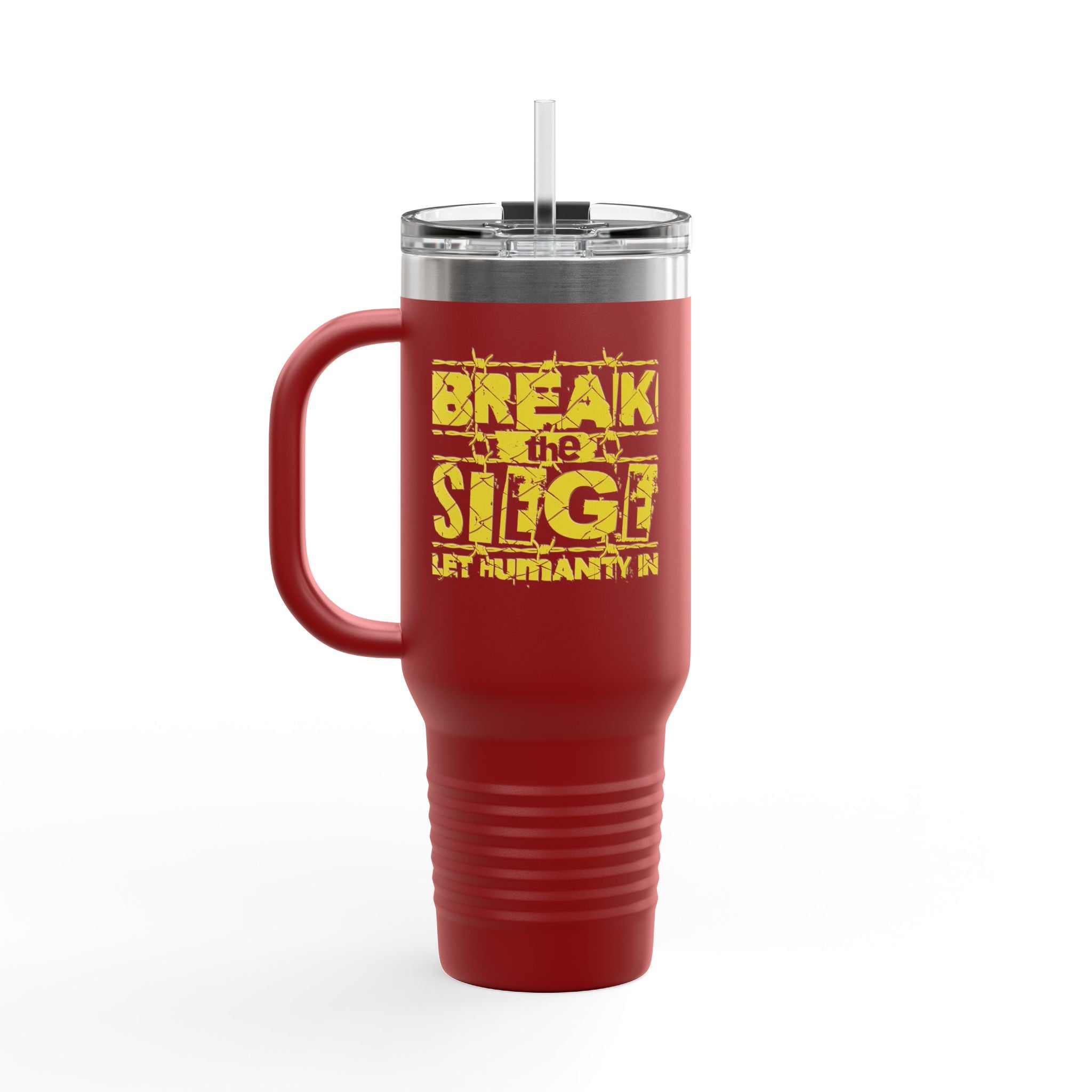 Break the Siege Insulated Travel Mug - 40oz / Red