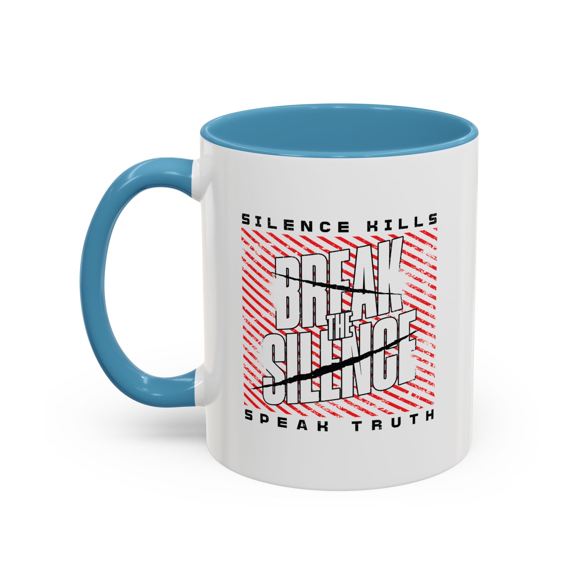 Break the Silence Accent Coffee Mug - 11oz / Light Blue