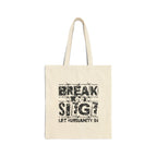 Break the Siege Cotton Canvas Tote Bag - Natural / 15’’ x 16’’ - Bags