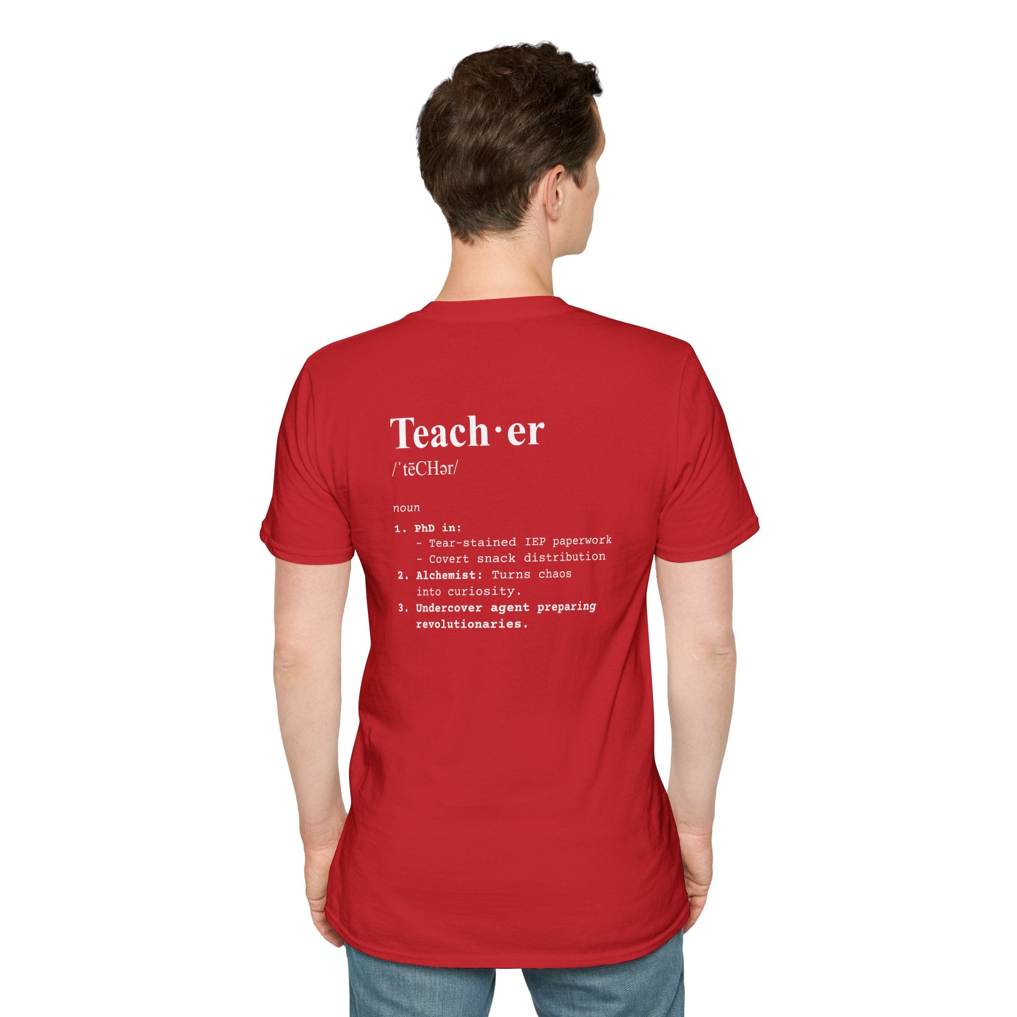 Teacher Definition T-Shirt (V5 - Back Print) - T-Shirt