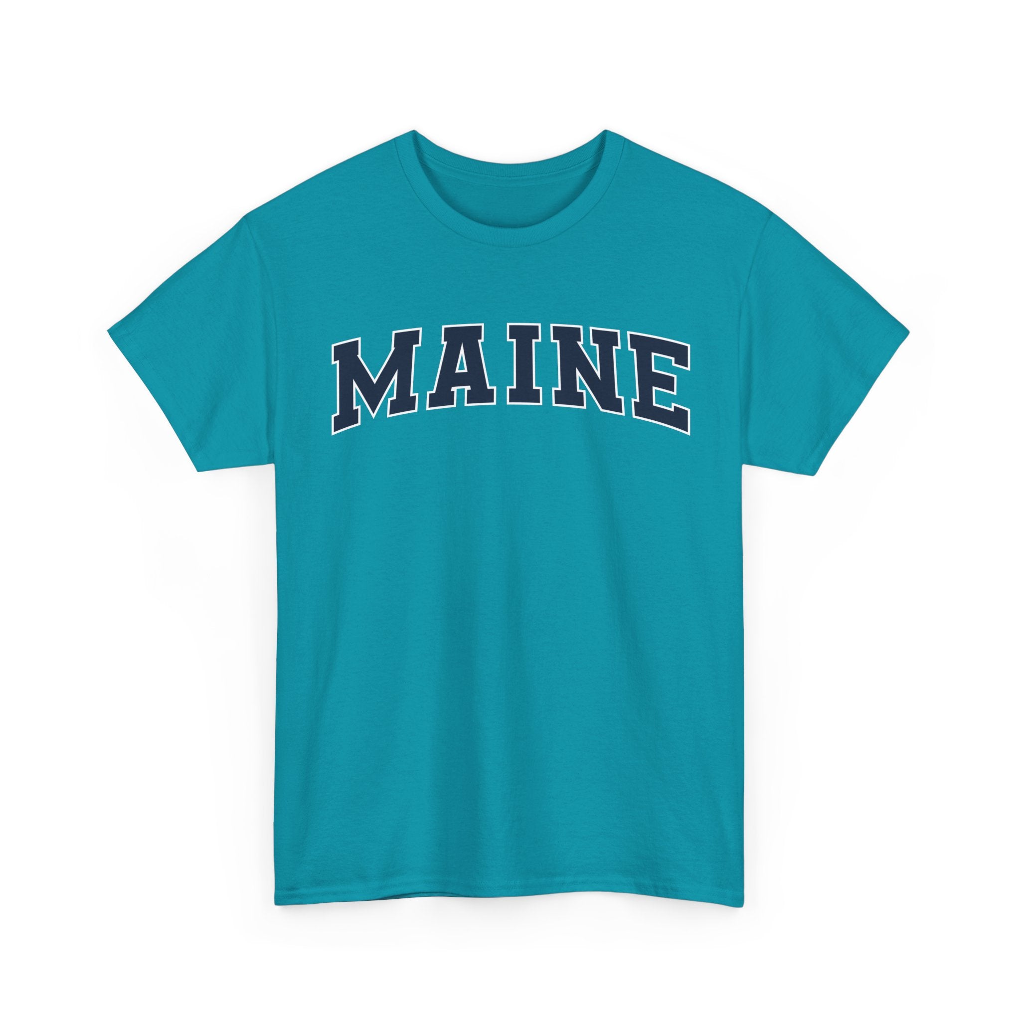 Maine Vintage Varsity Unisex T-shirt - Tropical Blue / S - T-Shirt