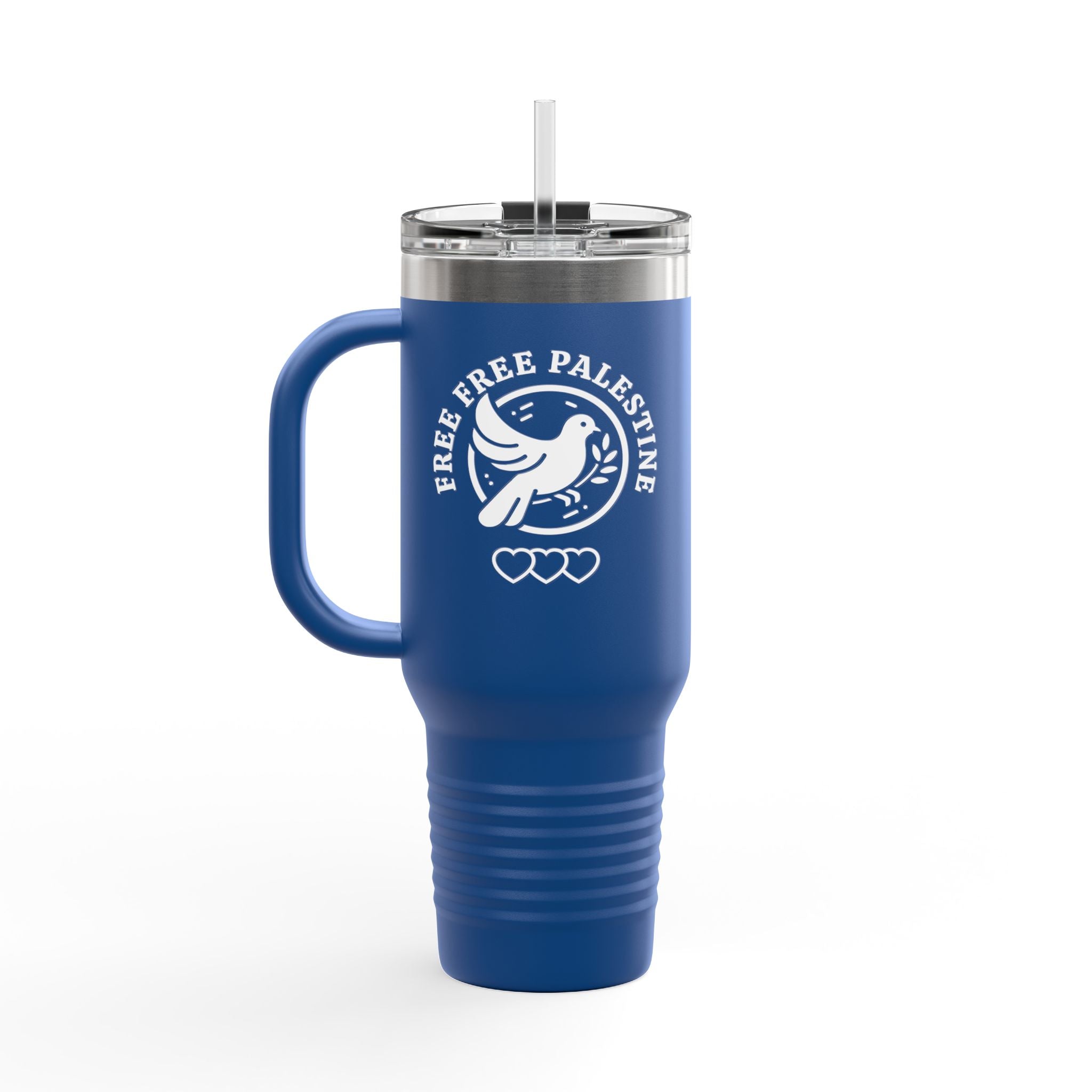 Free Palestine Insulated Travel Mug - 40oz / Royal Blue