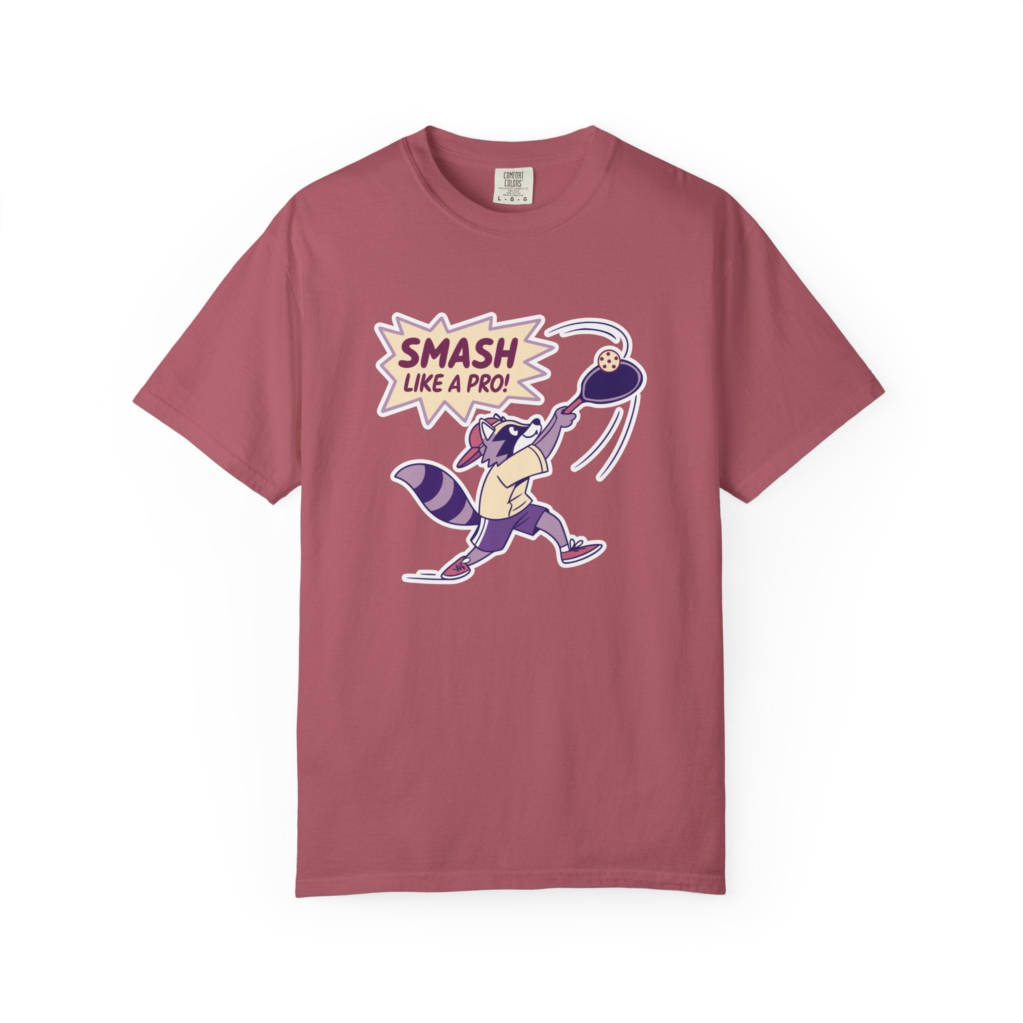 ’Smash Like A Pro’ Pickleball T-Shirt | Retro Sports Quote Tee for Men & Women - Crimson / S
