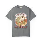 Cat Cowboy Yoga T-Shirt | Wild West Adventure Graphic Tee - Grey / S