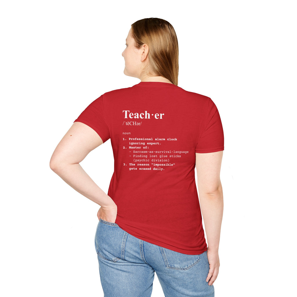 Teacher Definition T-Shirt (V3 - Back Print) - T-Shirt