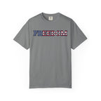Freedom Flag Typography T-Shirt - Grey / S
