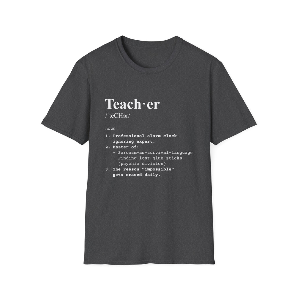 Teacher Definition T-Shirt (V3) - Dark Heather / S - T-Shirt