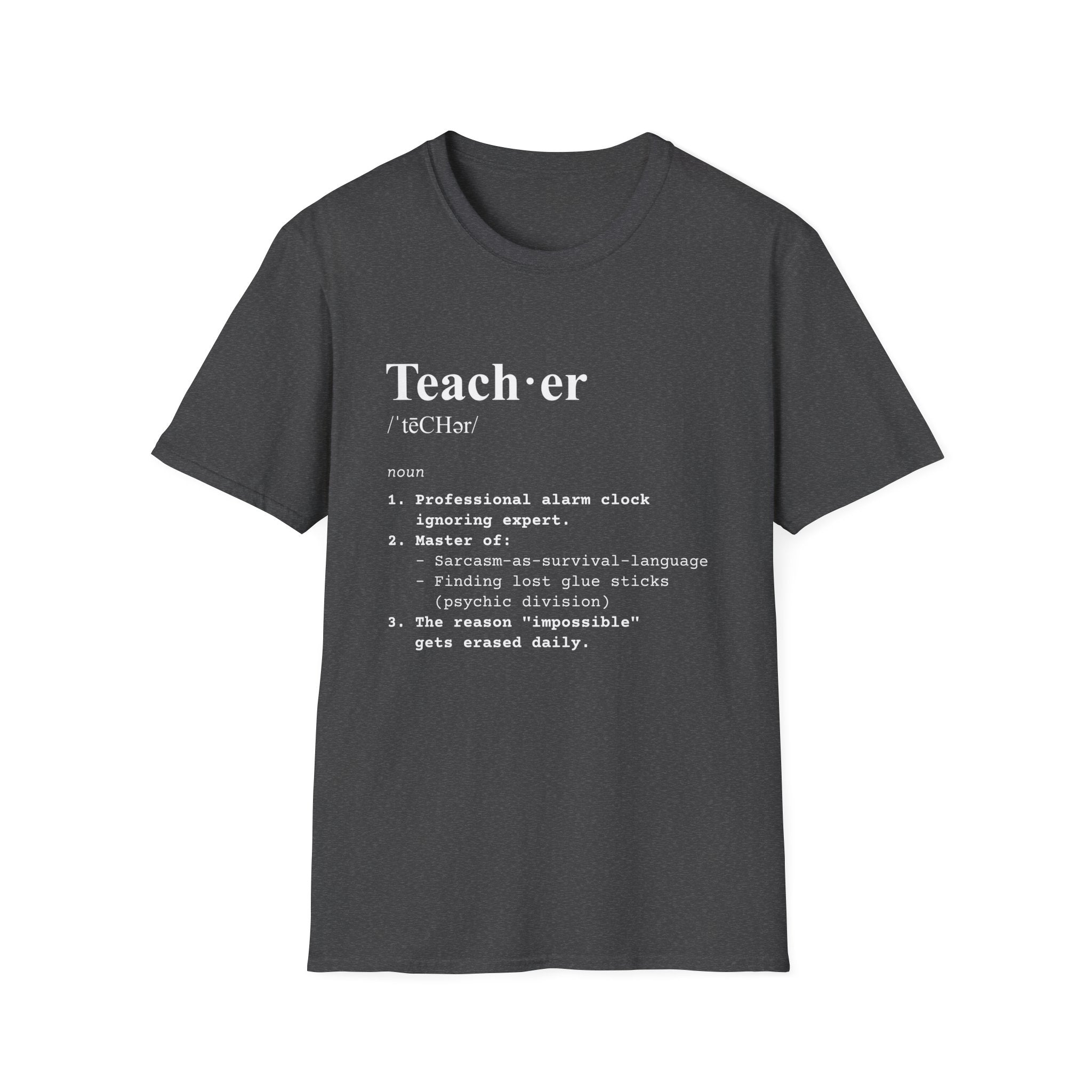 Teacher Definition T-Shirt (V3) - Dark Heather / S - T-Shirt